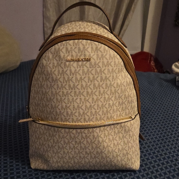 Michael Kors Cream and Brown Backpack main image 4